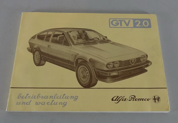 Betriebsanleitung und Wartung / Handbuch Alfa Romeo GTV 2.0 Stand 01/1983