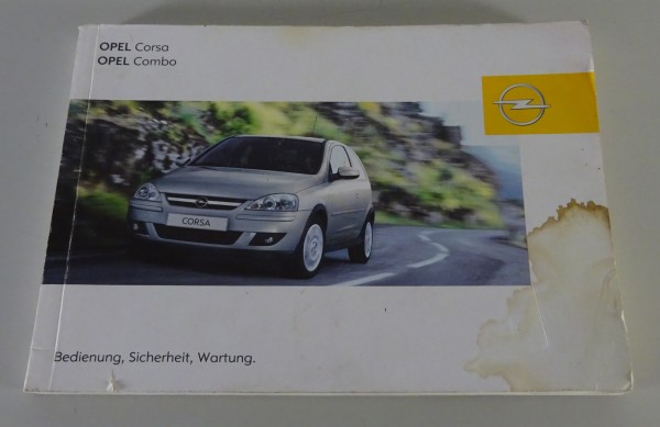 Betriebsanleitung / Handbuch Opel Corsa C / Combo Stand 08/2003