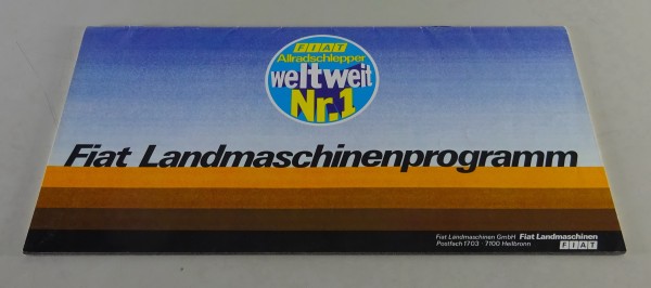 Prospekt / Broschüre Fiat Landmaschinenprogramm