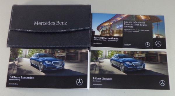 Bordmappe + Betriebsanleitung Mercedes E-Klasse W213 von 03/2016