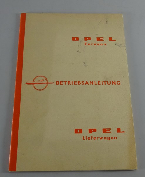 Betriebsanleitung / Handbuch Opel Rekord P2 Caravan Stand 03/1960