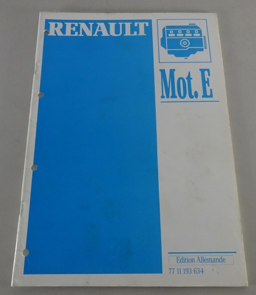 Werkstatthandbuch Renault Motor Typ E5F Stand 1991