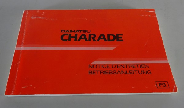 Betriebsanleitung / Handbuch Daihatsu Charade Stand 1987