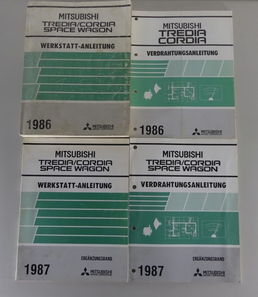 Werkstatthandbuch Mitsubishi Tredia Cordia Space Wagon 4 Bände St. 1986 / 1987