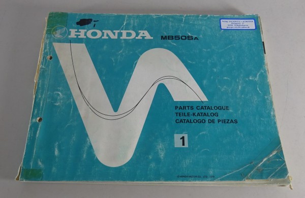 Teilekatalog / Parts Catalog Honda MB 50Sa Stand 1979