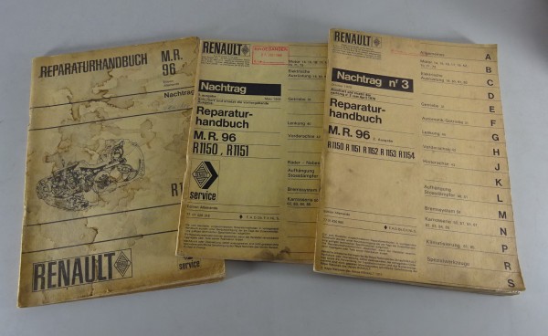 Werkstatthandbuch Nachtrag 3 Bände Renault 16 R16 R1150 - R1154 Stand 1968-1970