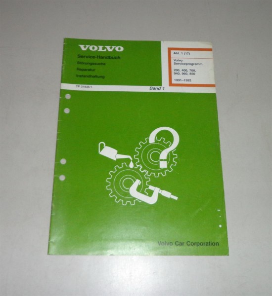 Werkstatthandbuch Volvo Serviceprogramm 200 / 400 / 700 / 940 / 960 / 850