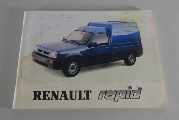 Betriebsanleitung / Handbuch Renault Rapid / Break / Combi / Kasten von 1994