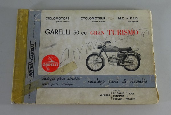 Teilekatalog Garelli 50 cc Gran Turismo Stand 1973 - mehrsprachig