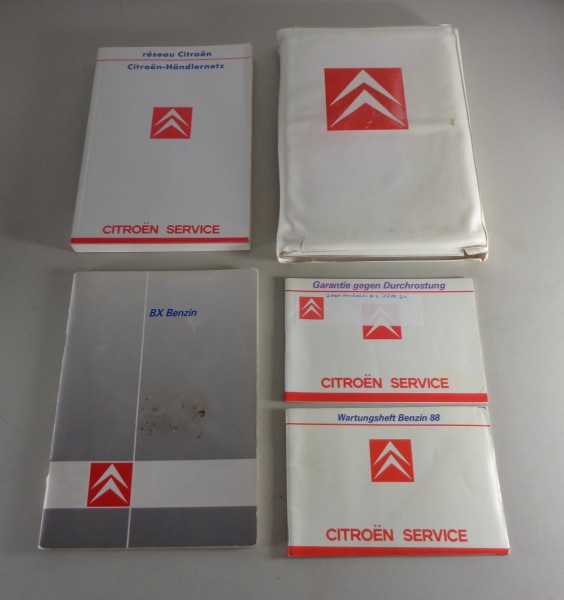 Bordmappe mit Betriebsanleitung Citroen BX 14 / 16 Benziner Stand 07/1989