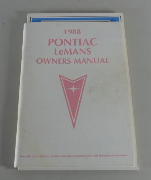 Owner´s Manual / Handbook Pontiac Le Mans Stand 1988