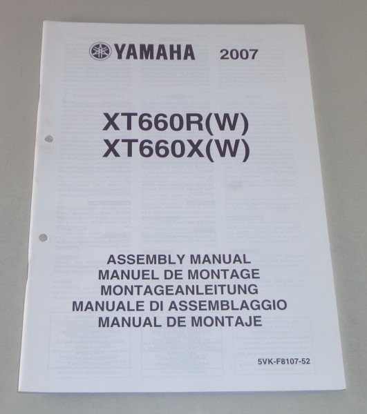 Montageanleitung / Set Up Manual Yamaha XT 660 R / X (W) Stand 2007
