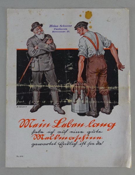 Prospekt/ Broschüre Alfa Laval Melkanlagen Stand circa 1930