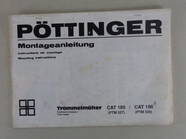 Werkstatthandbuch/ Montageanleitung Trommelmähwerk CAT 185/CAT 186