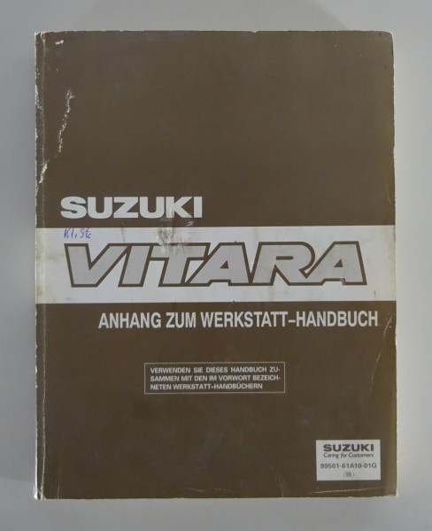 Werkstatthandbuch Nachtrag Suzuki Vitara Stand 09/1995