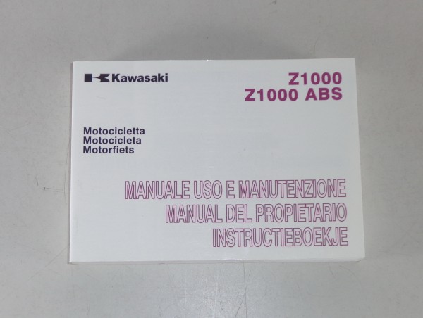 Betriebsanleitung / Manuale / Manual / Instructie Kawasaki Z 1000 (ABS) von 2012