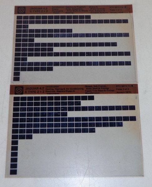 Microfich Teilekatalog / Spare Parts List Jaguar 4.2 E-Type 2+2 Stand 01/1979