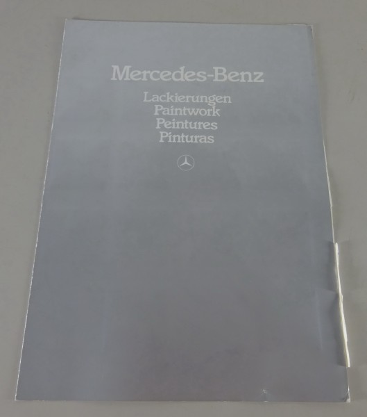 Prospekt Mercedes Benz Lackierungen für R107, W126, W123, W201 Stand 05/1984