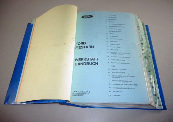 Werkstatthandbuch Ford Fiesta ´84 / XR2 Baujahr 1984 - 1989