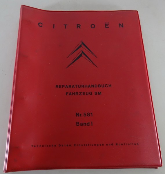 Werkstatthandbuch Citroen SM Technische Daten - Einstellung - Kontrollen ab 1970