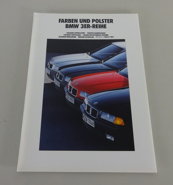 Prospekt / Farben & Polster BMW 3er E36 316i / 318i / 320i / 325i Stand 02/1990