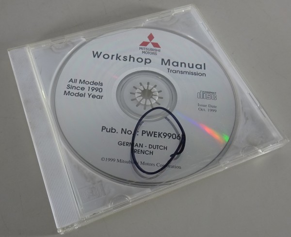 Werkstatthandbuch auf CD Mitsubishi Getriebe alle Modelle ab 1990 Stand 10/1999