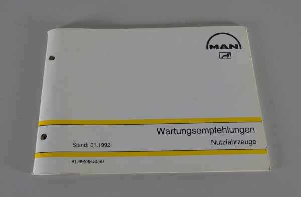 Wartungsempfehlungen MAN LKW Frontlenker / Hauber + Busse Stand 01/1992