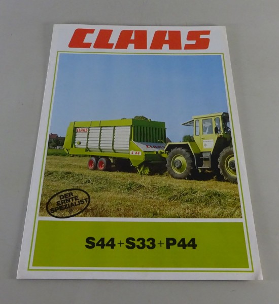 Prospekt / Broschüre Claas Ladewagen S44 + S33 + P44 Stand 09/1982
