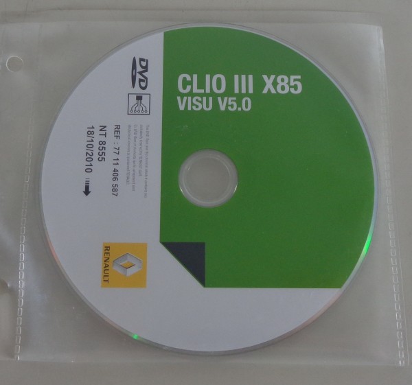 Elektrische Schaltpläne auf CD Renault Clio III X85 Modelljahr ab 10/2010