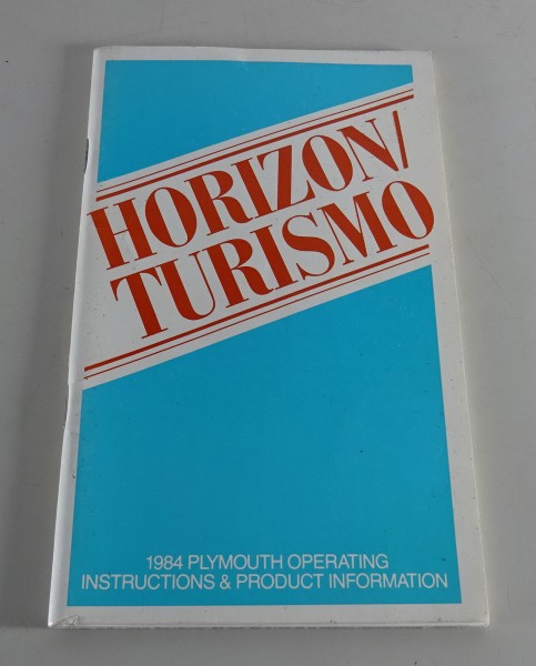 Owner´s Manual / Handbook Plymouth Horizon / Turismo Stand 1984