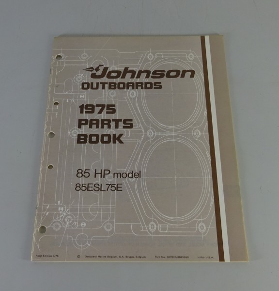 Teilekatalog OMC Johnson 85 PS Models Stand 03/1975