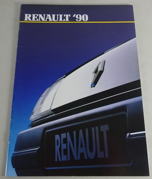 Prospekt / Broschüre Renault Modellprogramm 1990