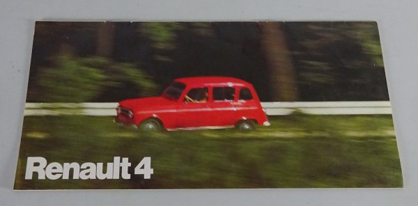 Prospekt / Broschüre Renault R4 34PS Baujahr 1967 - 1974