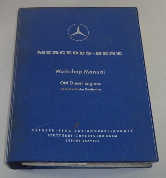 Workshop Manual Mercedes Benz Diesel Motor OM 636 + OM 621 Ponton Unimog etc.