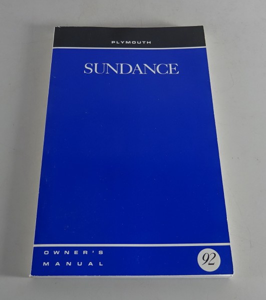 Owner´s Manual / Handbook Plymouth Sundance Stand 1992