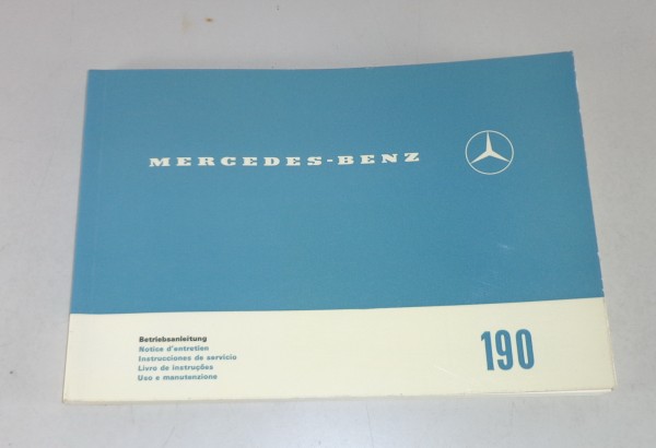 Betriebsanleitung / Owner's Manual Mercedes W110 190 / 190c Heckflosse von 1964