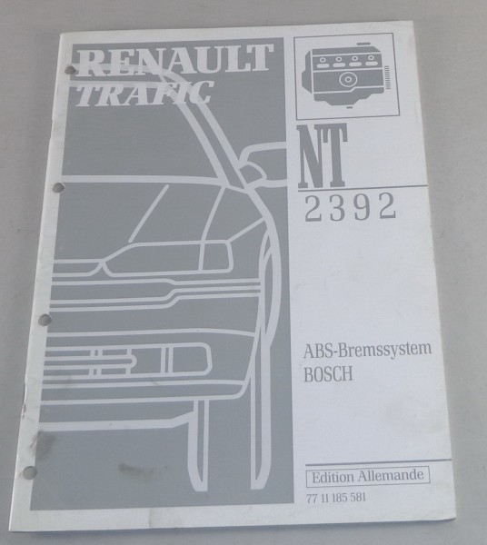 Werkstatthandbuch Renault Trafic NT 2392 ABS Bremssystem Bosch Stand 1993