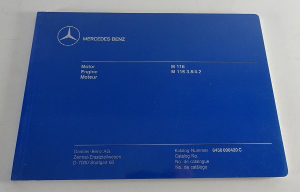Bildkatalog Mercedes Benz Motor M 116 / M116 3.8 / 4.2 in W111, W126, R107 1987