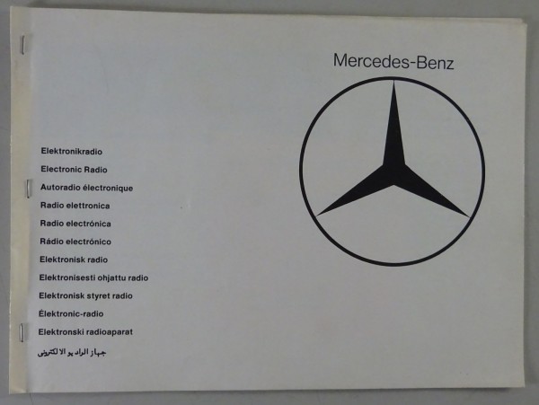 Betriebsanleitung Mercedes-Benz Elektronikradio W116 / R107 / W123 nur Deutsch
