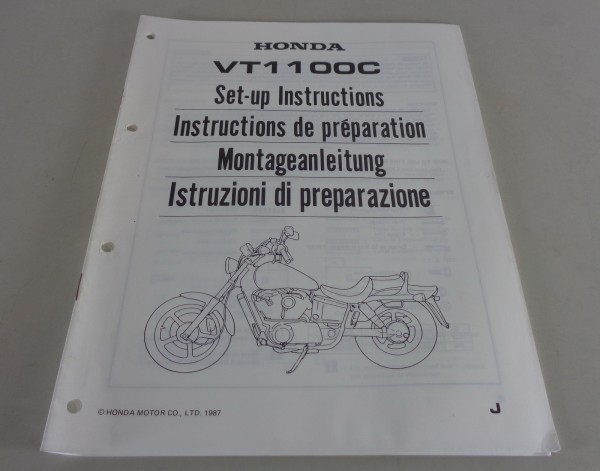 Montageanleitung / Set Up Manual Honda VT 1100 C Stand 1987