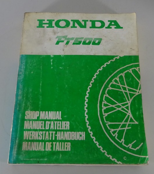 Werkstatthandbuch / Workshop Manual Honda FT 500 Typ PC 07 Stand 1982