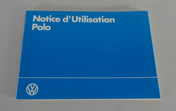 Notice d'Utilisation / Manuel VW Polo II Typ 86c Édition 07/1983