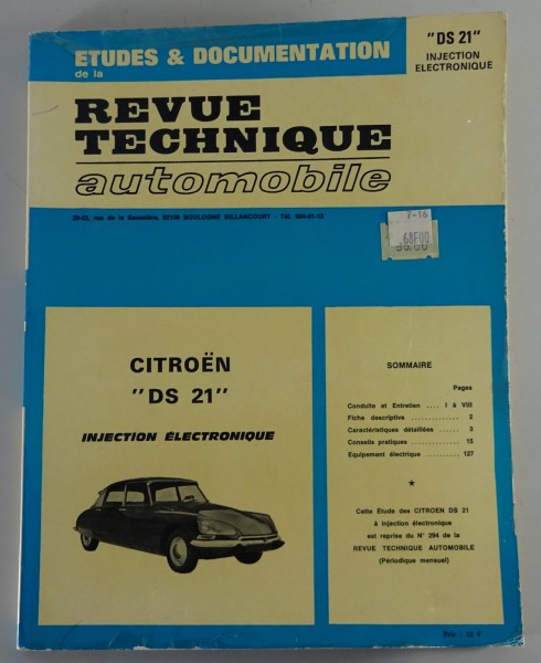 Reparaturanleitung Revue Technique Citroen DS 21 Injection Electronique 1977