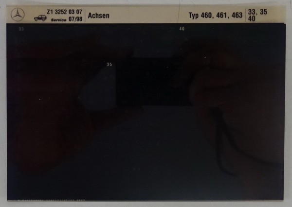 Microfich Werkstatthandbuch Mercedes-Benz G-Klasse W460, 461, 463 Achsen - 1998