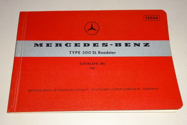 Bildteilekatalog / Teilekatalog Mercedes-Benz 300 SL Roadster W198 Stand 1961 B