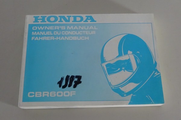 Betriebsanleitung / Handbuch / Owner´s Manual Honda CBR 600 F Stand 1996