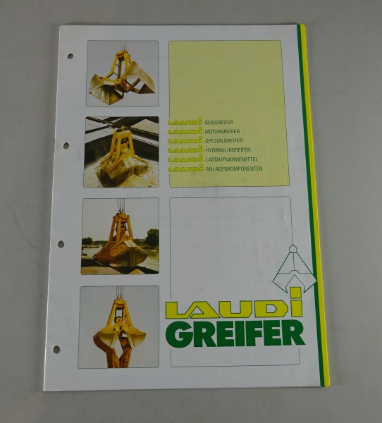 Prospekte / Broschüre Laudi Greifer -Seilgreifer/ Motorgreifer/ Spezialgreifer