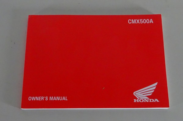 Owner's Manual / Handbook Honda CMX 500 A Rebel from 12/2019