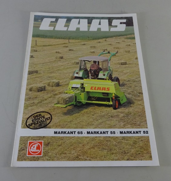 Prospekt / Broschüre Claas Ballenpresse Markant 65 / 55 / 52 Stand 09/1980