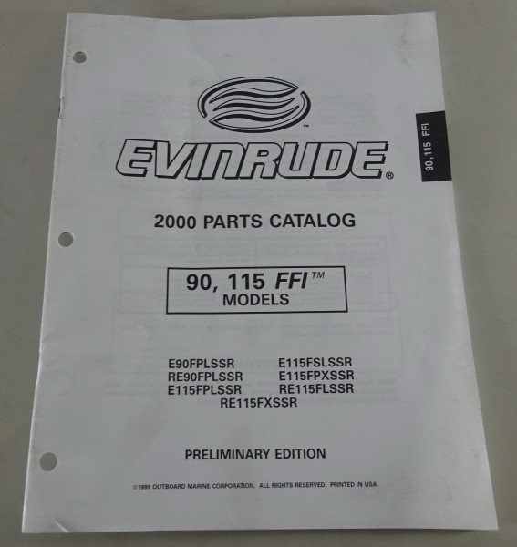 Teilekatalog Johnson Evinrude Außenborder Modelle 90 / 115 FFI Stand 1999